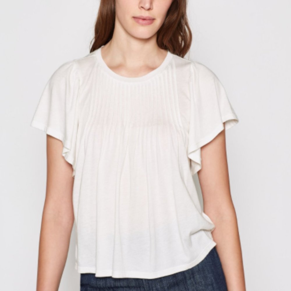 NWT $128 Joie Myrlie Pleated Top in Size XXS